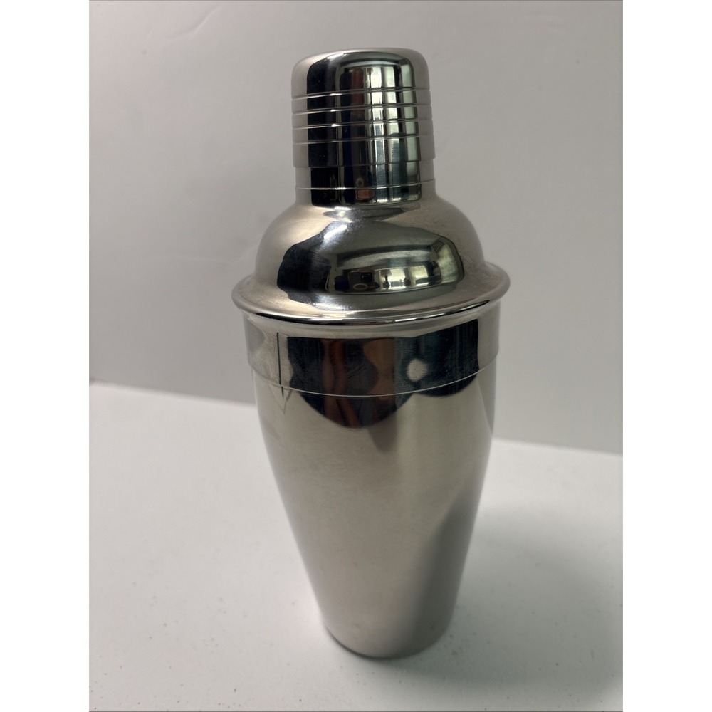 Stainless Steel 3 Piece‎ Cocktail Martini Shaker 18/8 Excellent Used Condition